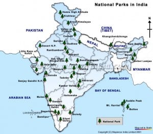 map of national parks in india National Parks In India Reviews Of Indian National Parks map of national parks in india